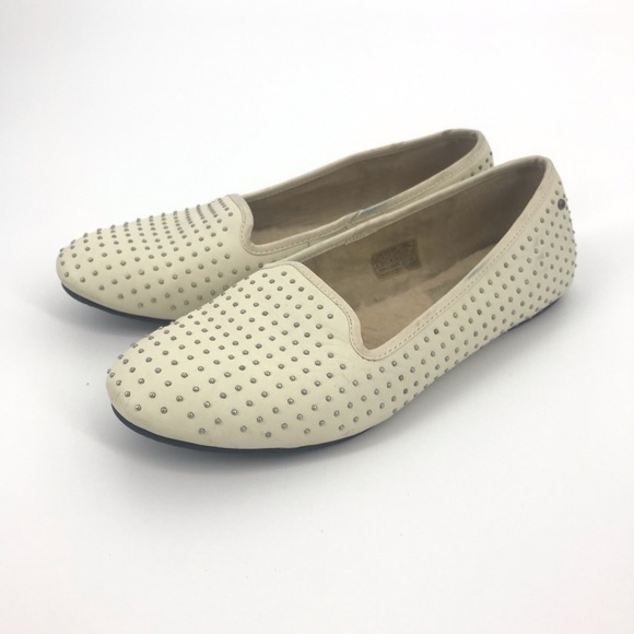 UGG Alloway Studded Loafers Cream -Shearling Lined - Picture 4 of 10